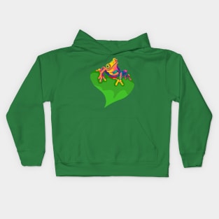 Rainbow Tree Frog Kids Hoodie